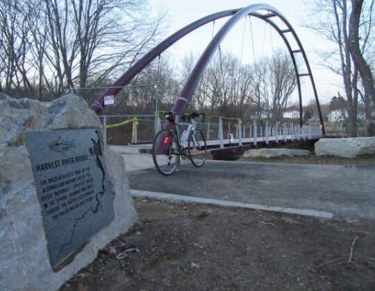 Bike path bridge Neponset Greenway